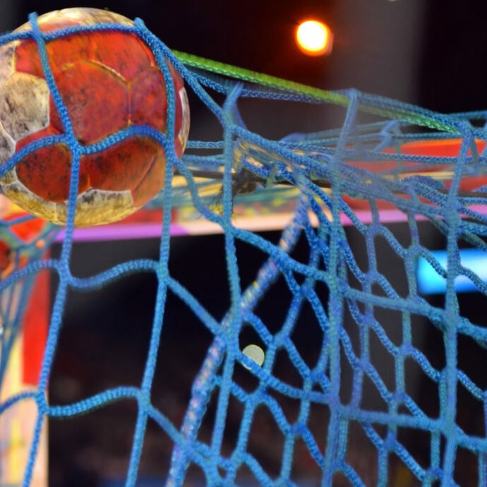 Handball in the netting of a handball goal